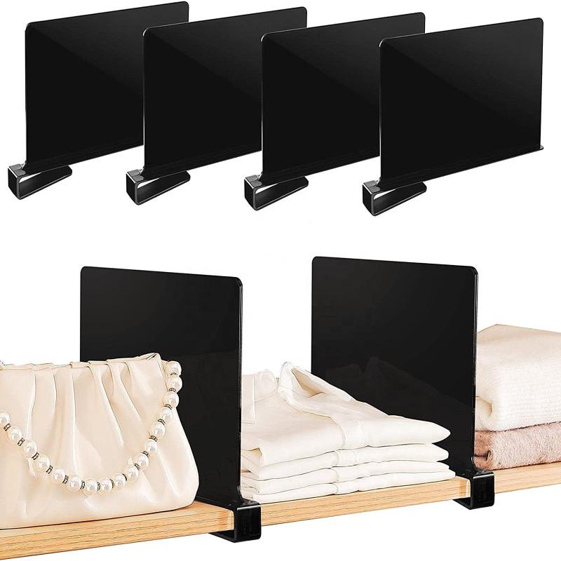 Acrylic Clear Shelf Dividers Closets Shelf Closet Separator Organizer For Bedroom Kitchen Office