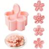 5pcs/set Cherry Blossom Cookie Baking Set 4 Styles Flower Shape Hand Pressed Pastry Cookie Chocolate Mold Kitchen Gadgets