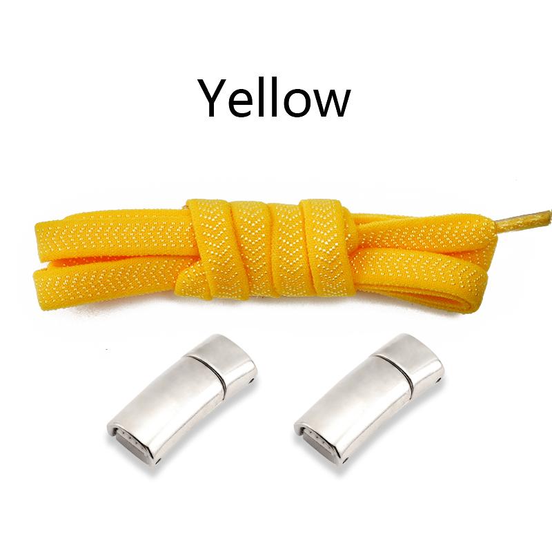 Nieuwe Magnetische Lock Schoenveters zonder strikken Kinderen Volwassenen Elastische Veters Sneakers 8mm Dikke Platte Schoenen Geen Strik Schoenveters Schoenen Accessoires