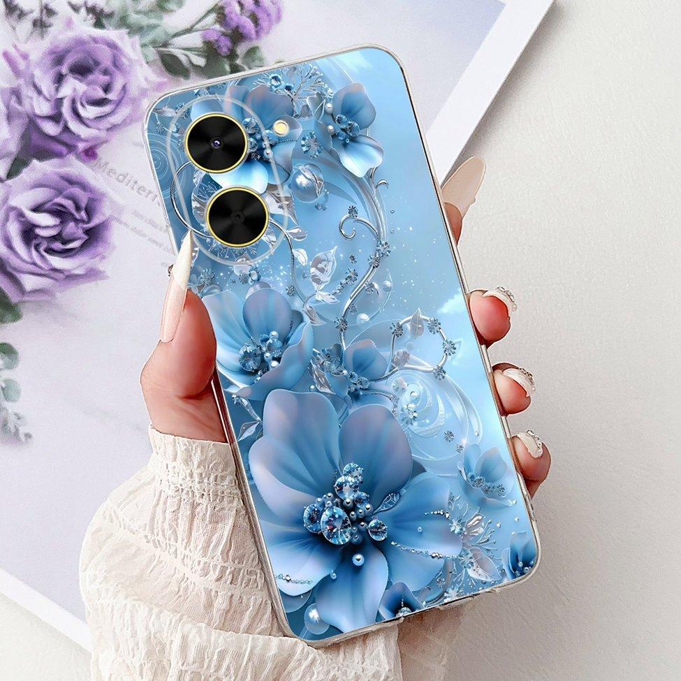 For Redmi A5 NFC 5G Case Cover Clear Luxury Kawaii Cute Cat Fashion Flowers Funny Painted Soft Phone Case For Redme A5 NFC 5G