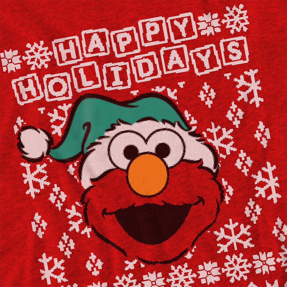 Sesame Street Unisex Adult Ugly Elmo Christmas T-Shirt