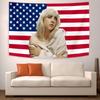 American Pop Star Flag Tapestry  Flat Printed Aesthetic Wall Hanging Backdrop Perfect Birthday Gift for Bedroom  Dorm Decor