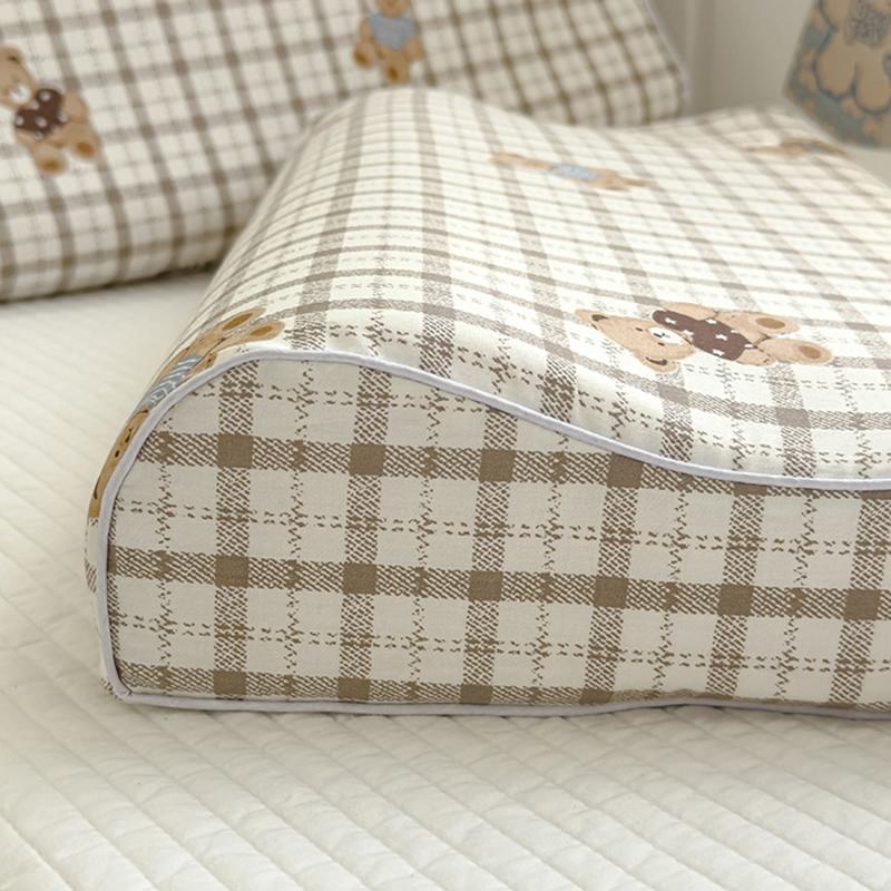 1 Pc 200TC Cotton Latex Pillowcase For Home Bedroom Sleeping Washable Memory Pillow Cover 30x50cm