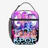 Tessera Studente Scuola Elementare KPOP Cacciatore di Demoni Borsa Termica Portatile Borsa da Picnic Portatile per Esterni Borsa per Pranzo per Bambini Borsa per Pranzo