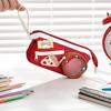 Pencil Case Large Capacity Zipper Pen Bag with Small Clear Pocket Portable Stationery Organizer for Office School Supplies
