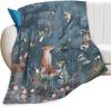 Couverture Jetée Douillette Nature Forêt Pour Décoration Esthétique Boho Renard Lapin Automne Printemps Tapisserie Forêt Jetée Canapé Idées Cadeaux