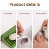 Foldable Silicone Faucet Mat Kitchen Sink Splash Guard 6 Degrees Slope Button Closure Bathroom Kitchen Countertop Water Drain Mat