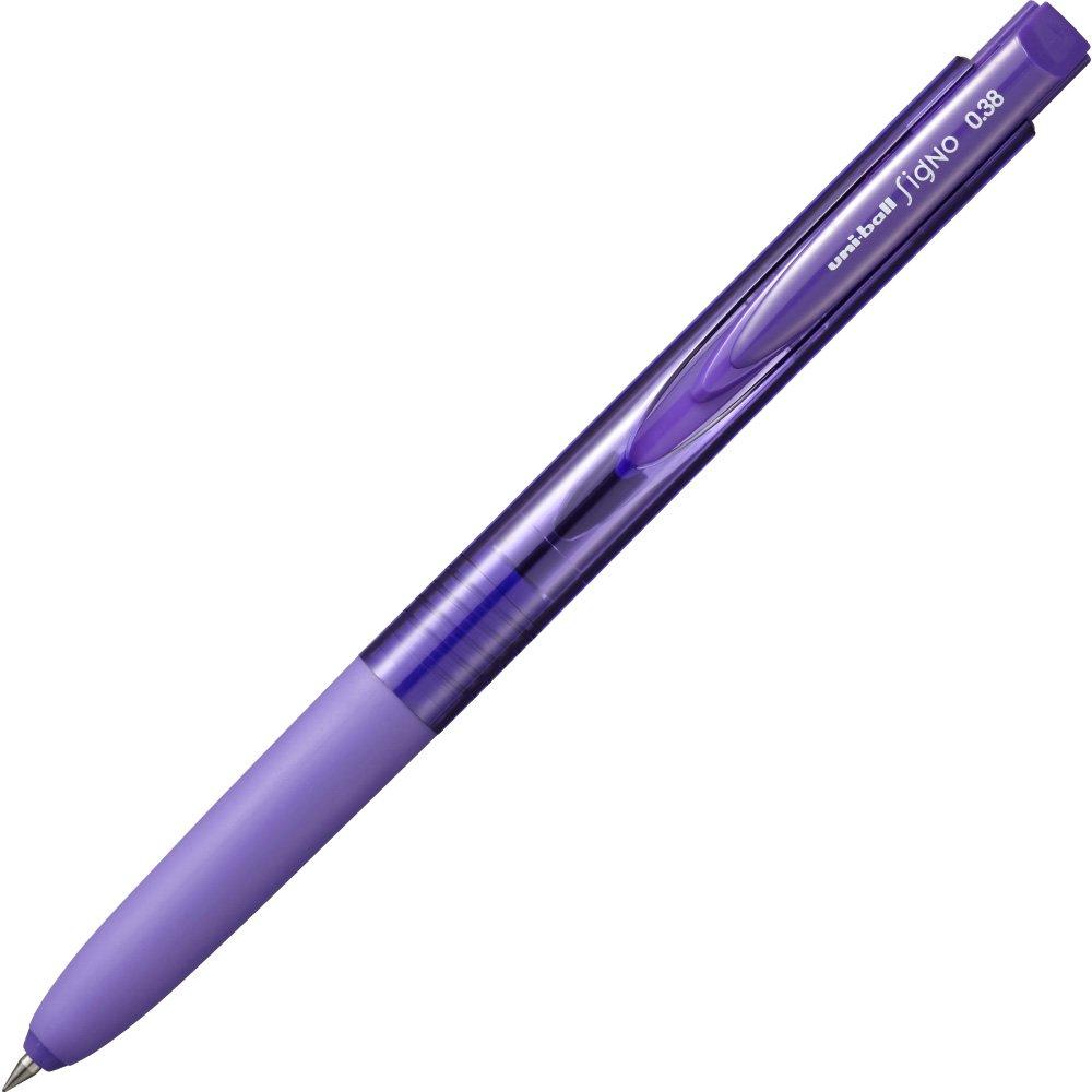 Mitsubishi Pencil Signo RT1 Ballpoint Pen, 0.38mm, Violet, UMN15538.12, Pack of 10