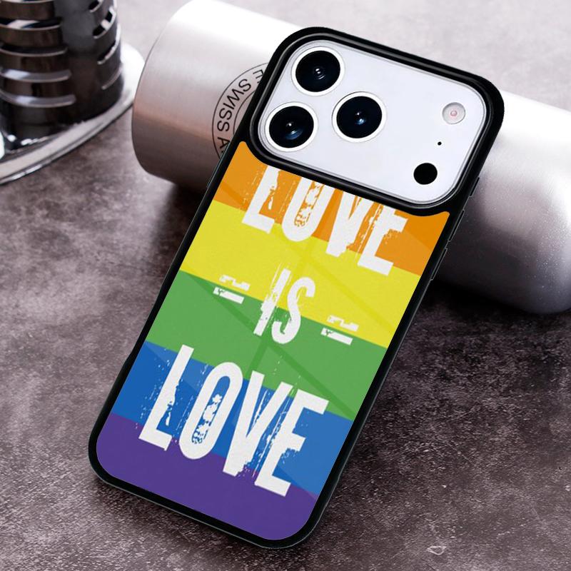 KÄRLEK ÄR KÄRLEK LGBT GAY PRIDE mjukt mobilskal för iPhone 17 16 15 Pro Max Air 14 13 12 11 Plus Stötsäkert Capa Fodral