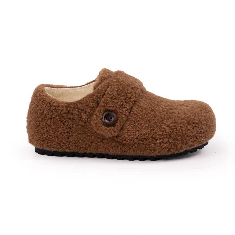 Grape Home~ Thick Sole and Thick Velvet Increase Cm~ Super Warm Fluffy Buttons with Velvet Leopard Print Women's Warm Shoes Women