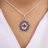 Morganite Gemstone 925 Sterling Silver Jewelry Designer Wedding Pendant 1.37" For Women CP-40-11