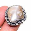 Biwa Pearl Handmade 925 Sterling Silver Jewelry Ring Size 7 T7q99