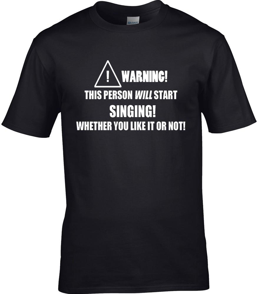 Singer Mens T-Shirt Funny Hobby Statement Gift Sing Singing Music Musical Song Unisex T-Shirt