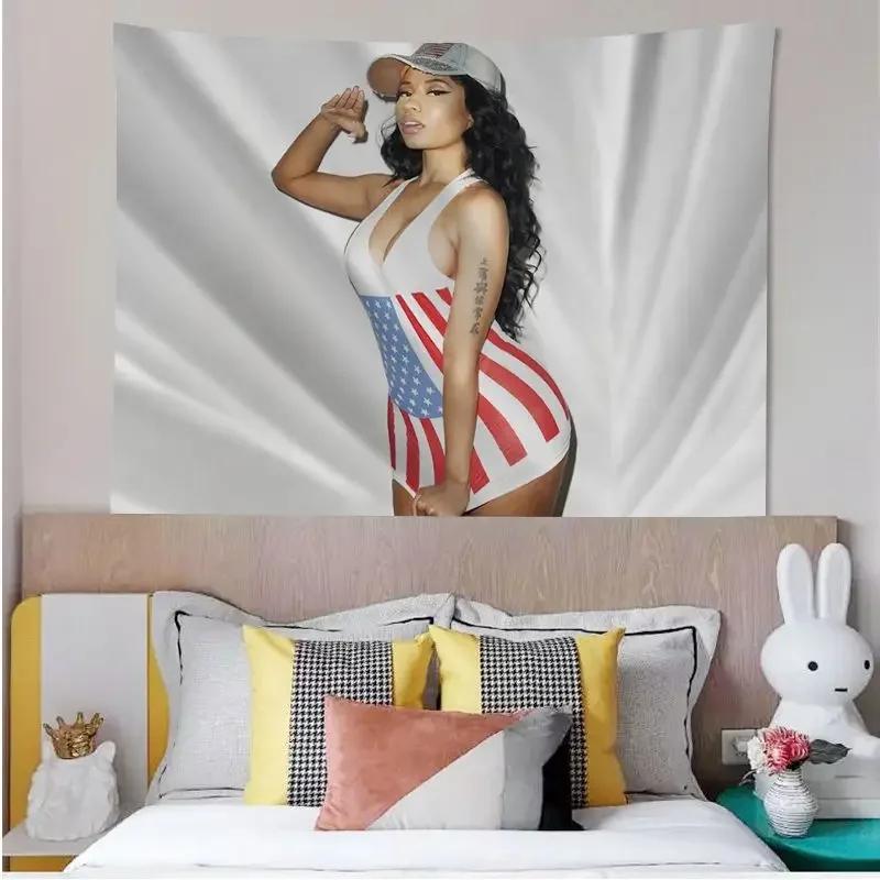 Nicki Minaj Flag Hanging Bohemian Tapestry Cheap Hippie Wall Hanging Bohemian Wall Tapestries Mandala Wall Hanging Home Decor