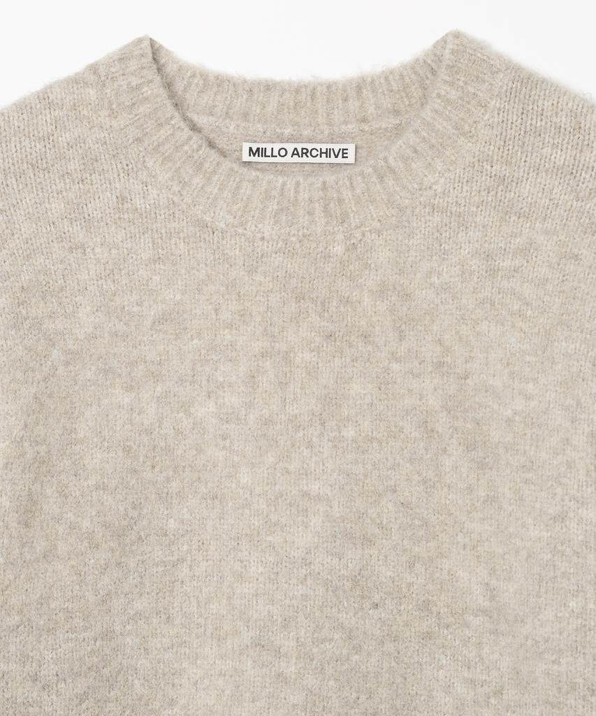 MILLO ARCHIVE Crop Silhouette Knit [White Melange] (Type B)
