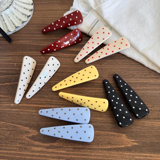 Girl Hairpin Dot Print Stable Grip No Damage Hair Pin Anti-slip Teeth Side Bang Hair Clip Summer Style Hair Accessories