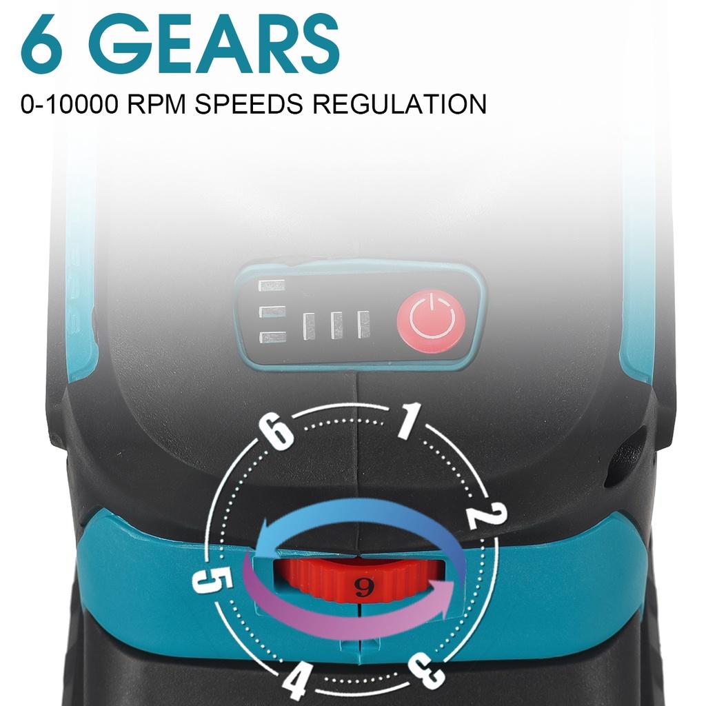 2000W 2 IN 1 688VF Car Waxing Polishing Machine For 18V Battery Speed Variable Brushless Car Polisher Angle Grinder