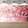 2D Watercolor Cherry Blossom Tapestry Pink Sakura Flower Background Cloth