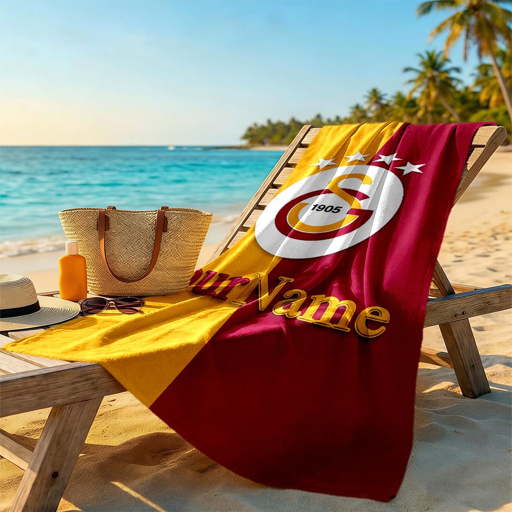 Galatasaray Personalized Text Beach Towel Quick-Dry Soft Microfiber