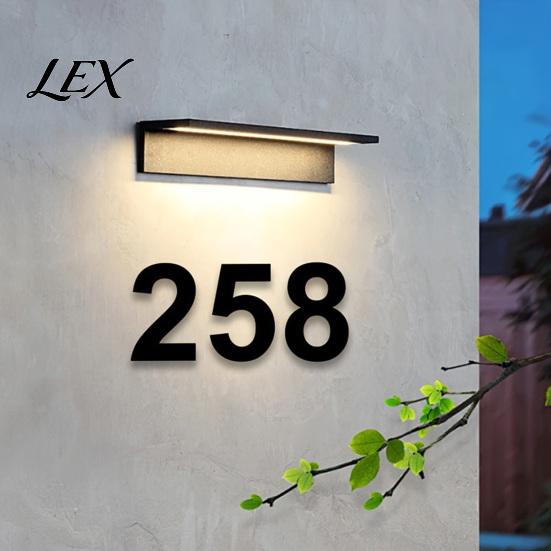 Metal House Numbers 3D Number for Outside, Modern 0-9 Floating Address Numbers, Large Sign Weather-proof Door, Mailbox, Wall, Yard Easy Install