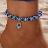 Bracelets de cheville porte-bonheur bleu turc mauvais œil pour femmes, bijoux à main, papillon, éléphant, tortue, hibou, pendentif Animal
