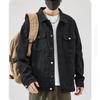 Muqiu Men's Denim Jacket | American-Style Casual Solid Color, Loose Fit, All-Match Top