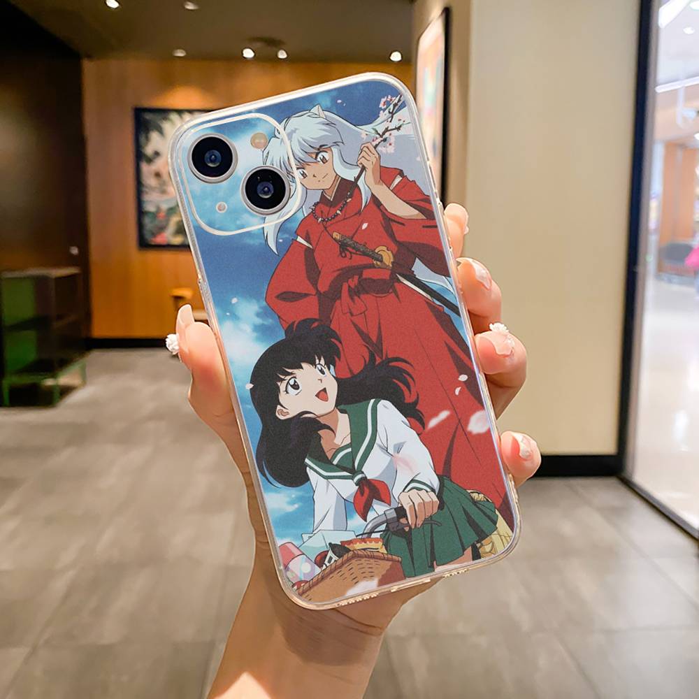 L-L-Inuyasha Telefoonhoesje Voor iPhone17,16,15,14,13,12,11 ,Pro Max, Plus Zachte Siliconen Transparante Cover