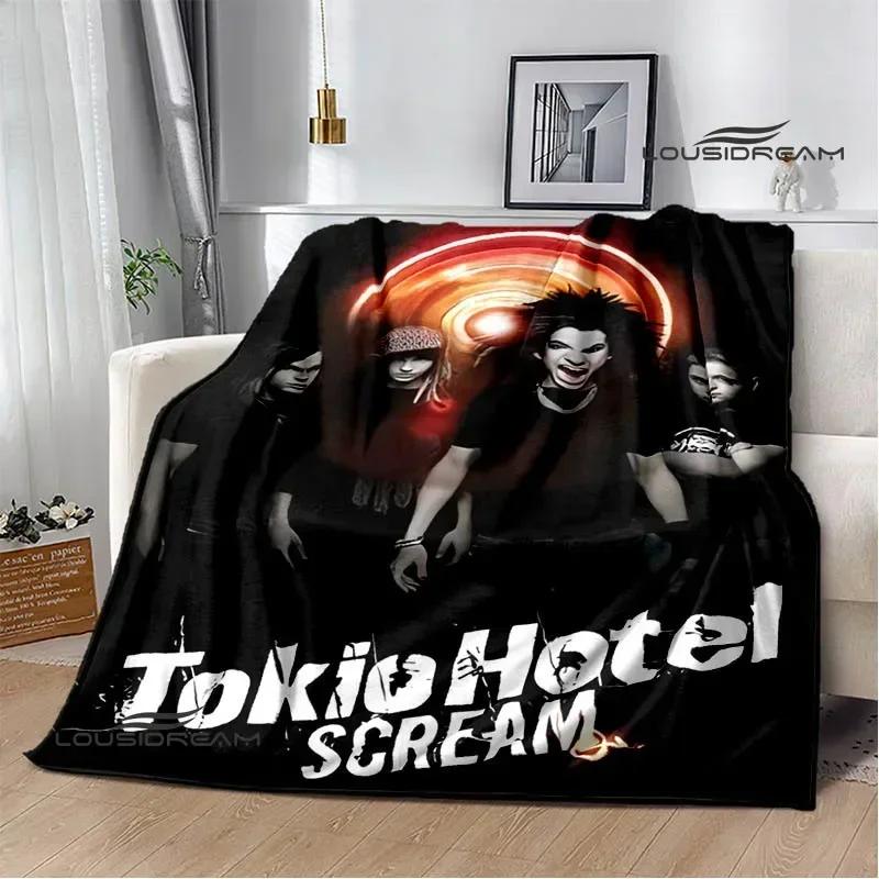 Rocková skupina Tokio Hotel Tištěné deky Pikniková deka Příruba Teplá deka Domácí cestovní deky Povlaky na postel Narozeninový dárek