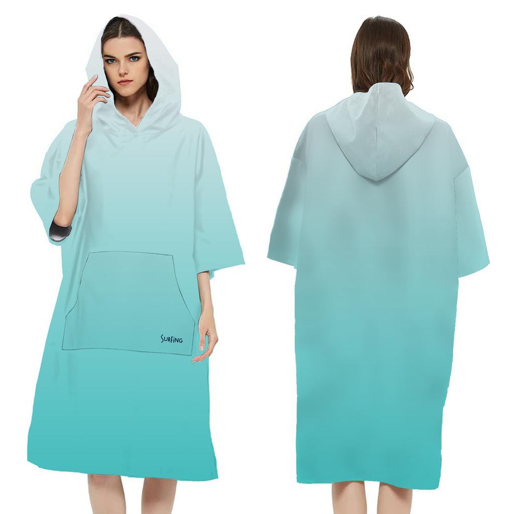 Taschenstyle Großes Strandtuch Badetücher Schnelltrocknend Kapuzenmantel Neoprenanzug Erwachsene Kinder Poncho Eltern-Kind-Bademantel für Schwimmen Surfen