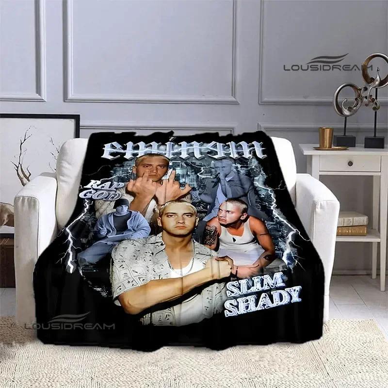 Eminem Hip-Hop-Sänger Druck Decken Warme Decke Flanelldecke Picknickdecke Decken für Betten Geburtstagsgeschenk