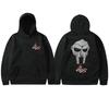 Rapper Mf Doom Madvillain Metal Mask Face Double Sided Print Hoodie Male Oversized Pullover Men's Rap Vintage Hoodies