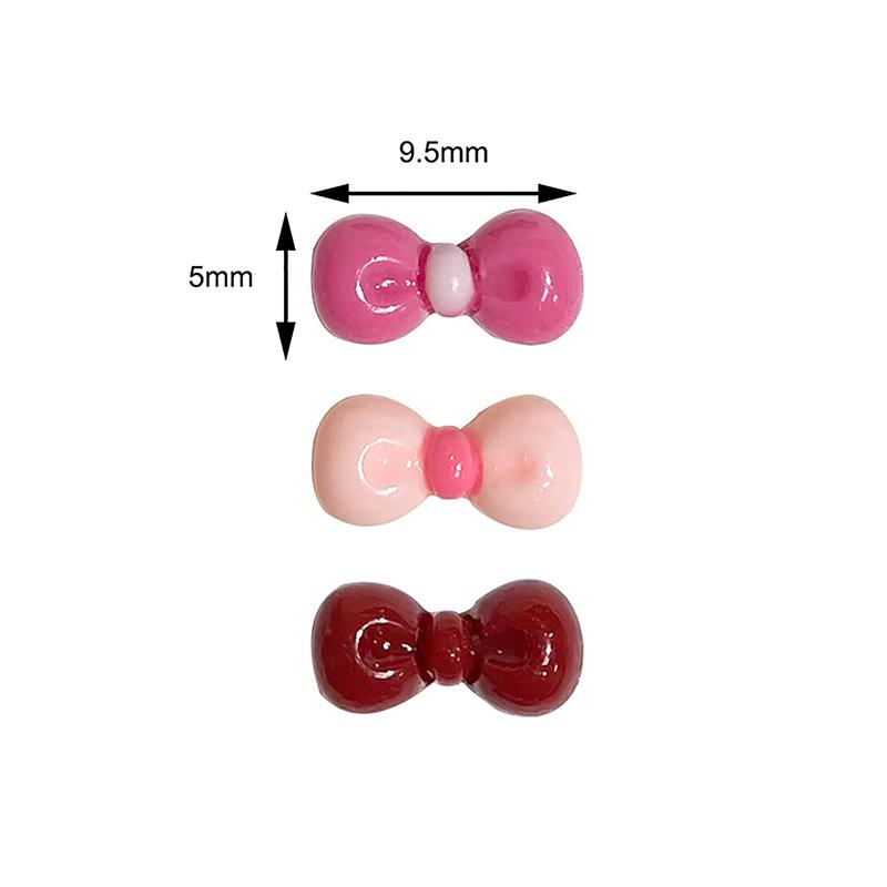 60/90/120 Stück Harz Schleife Nailart Zubehör Kawaii Mädchen Anime Cartoon Nägel Montage DIY Beauty Maniküre Dekor