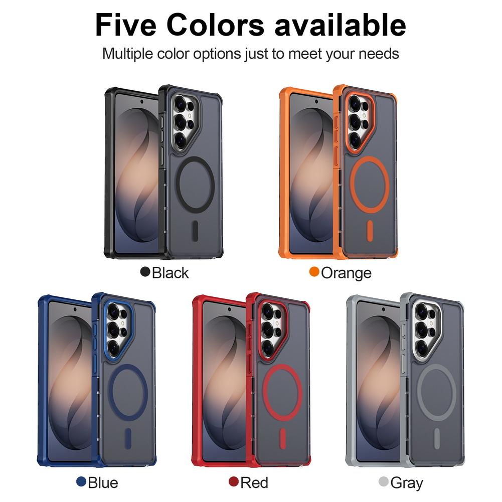 Corner-reinforced Drop-proof Matte Case For Samsung Galaxy S26 Ultra S26 Plus S25 FE S24 + S23 ultra Magnetic Ring Protect Cover
