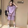 Girls Summer Leisure Sportswear Children's Summer Casual Wear Children Korean Girls Short Sleeved Shorts Two Piece Suit