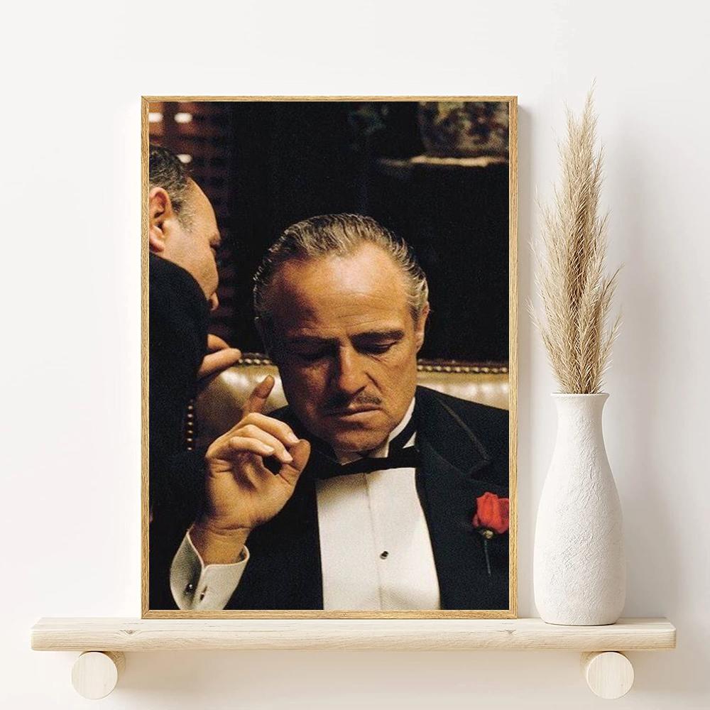 Klassische Filmgangster Der Pate Poster HD Kunst Leinwandmalerei Zuhause Wohnzimmer Schlafzimmer Bar Ästhetische Dekoration