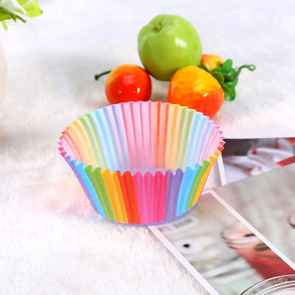 Colorful Cupcake Liner Baking Cup, 100Pcs Muffin Cases Cake Mold with High Quality Material, for Food Decoration, Incrse Appetite,Description: and Hi