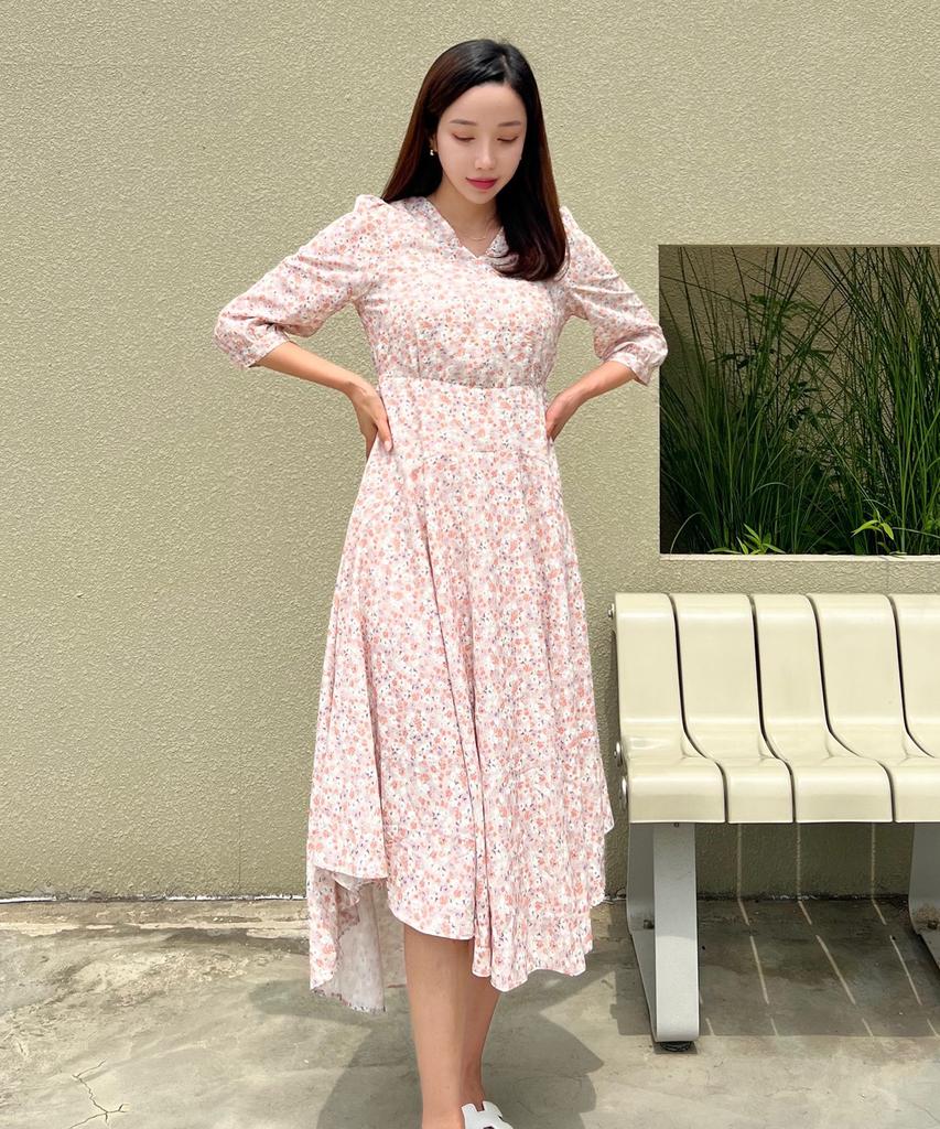 VISITINNEWYORK Flower Print Wrap Dress (Vz4Op24)