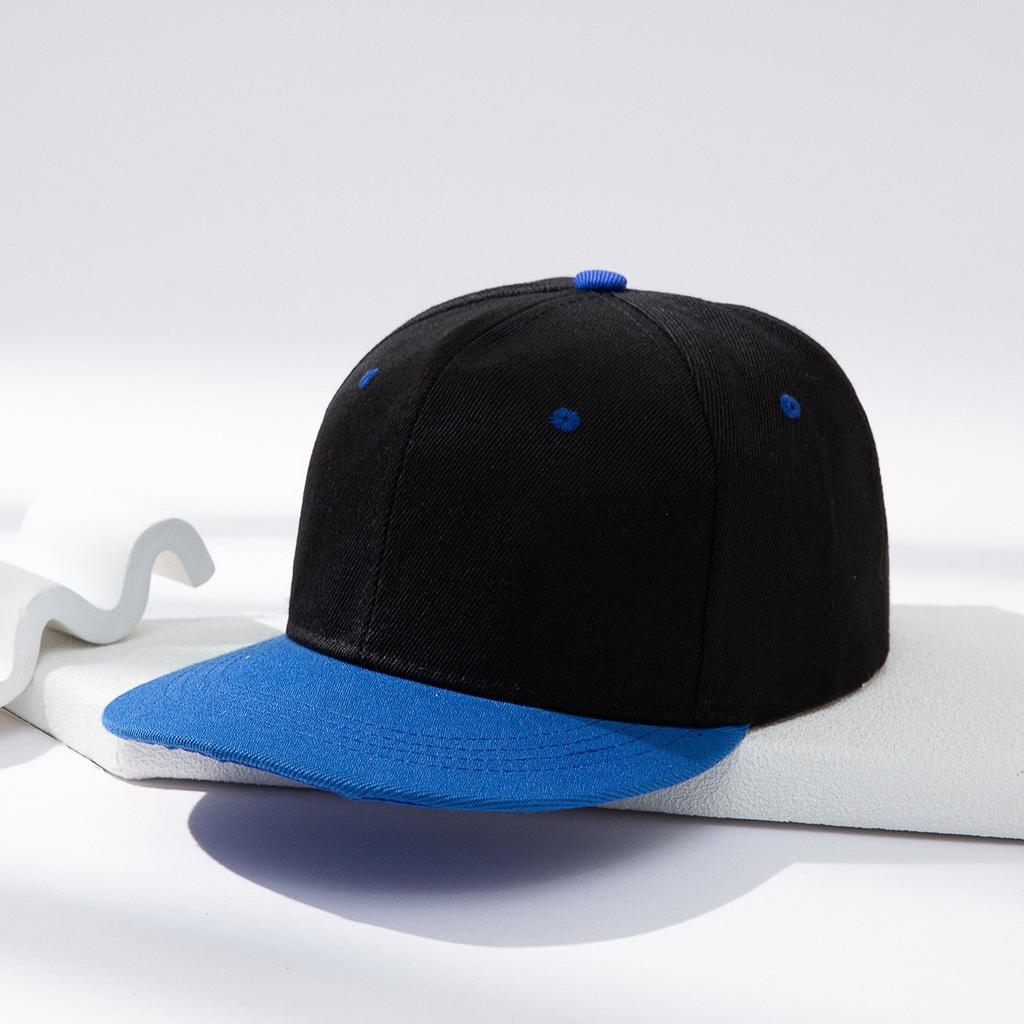 Farbblockierte Hip-Hop-Kappe mit flachem Schirm, modische und vielseitige Baseballkappe, täglich lässig, Streetdance