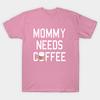 T-Shirt Damen Lustig Mama braucht Kaffee Harajuku Druck Kawaii T-Shirt Sommer Kurzarm Damen T-Shirt Top Tee