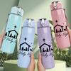 1PC Christmas Church Nativity 750ml Color Plastic Sports Water Bottle Leakproof Flip Straw Lid Suitable for Sports Office Home Use