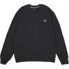 Solid Print Pattern Crew Neck Long Sleeve Sweatshirt Men Tops Black FQ1865-010