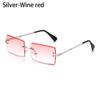 Summer Rimless Summer Eyewear Square Sunglasses Shades Rectangle Sun Glasses Fashion Sunglasses