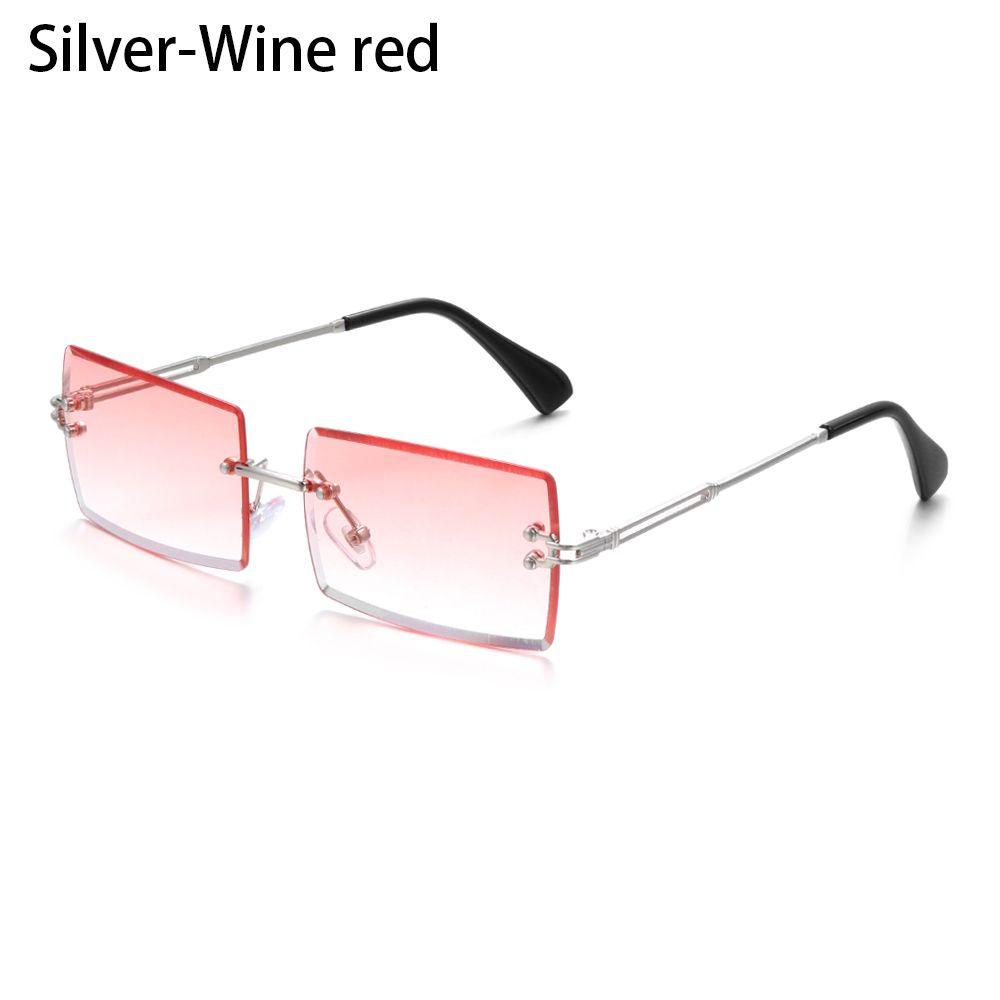 Summer Rimless Summer Eyewear Square Sunglasses Shades Rectangle Sun Glasses Fashion Sunglasses