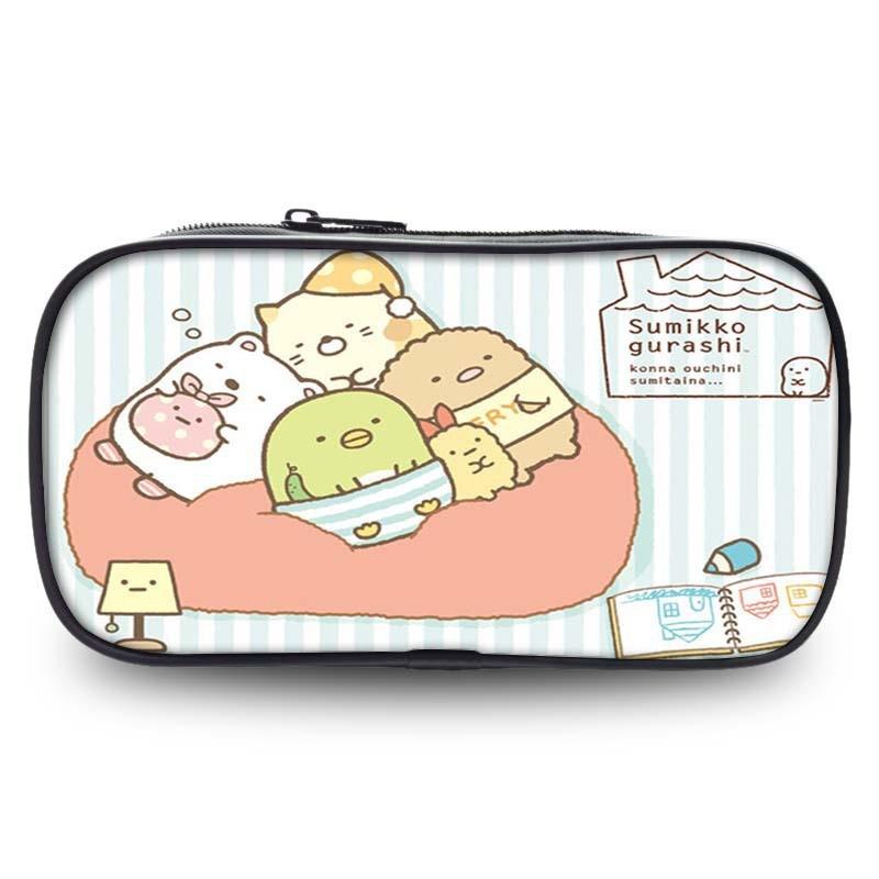Sumikkogurashi Pen Case With Nylon Material For Stationery Storage And Gift Use