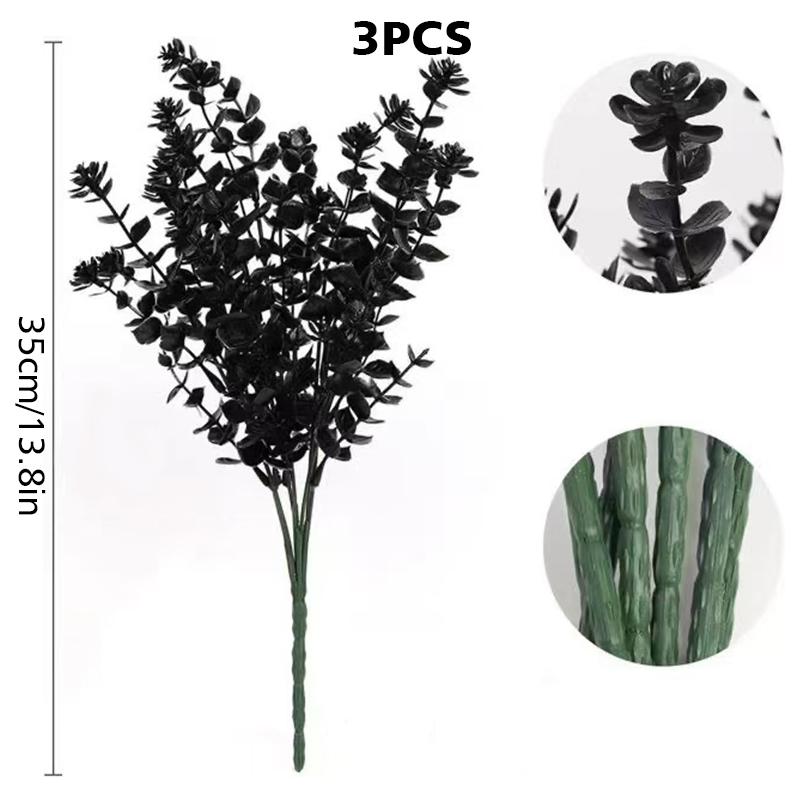 3PC Plastic Halloween Decor Artificial Leaves Home Decorations Fake Plants Atmosphere Multiple Options Available