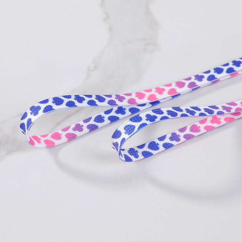 Flat Plum Shoelaces for Sneakers Color Matching Printing Shoe Laces Sports Casual Tennis Shoelace Women Man Kid Shoestrings