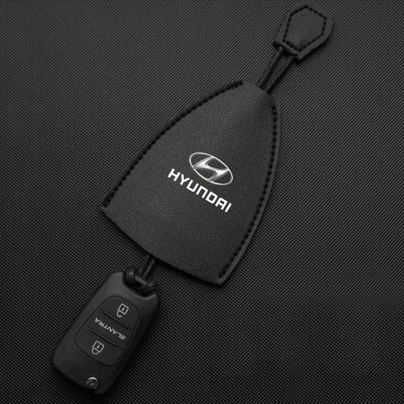 1Pcs Car Key Protection Shell Bag Car Key Case Cover Car Keychain For Hyundai Logo IX35 Bayon Kona I30 ElantraSolaris Palisade