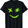 Green Grunge Smile Green Color Graphic T-Shirt