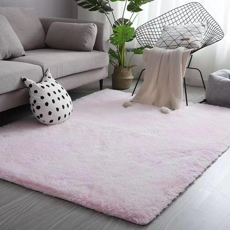 Long Plush INS Carpet Living Room Bedroom Full Bedside Tie-dye Carpets 4cm Thickness Home Nordic Style Soft Rugs