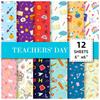 12 Foi/Pachet Materiale Ziua Profesorilor Decupaj Cadou Ambalaj Exterior Suport Carte Scrapbooking Manual Personalizat